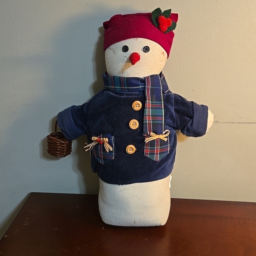 Vintage Weighted Fabric Target Christmas Snowman